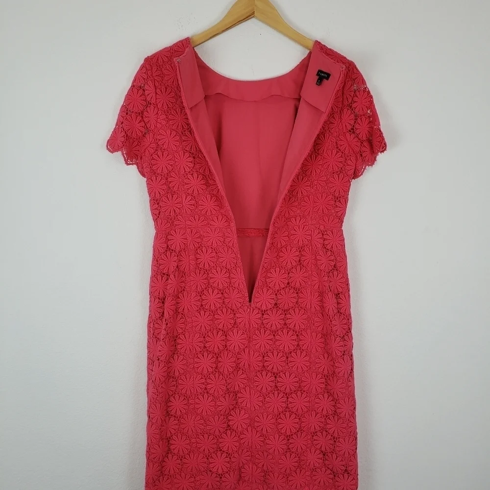 Talbots pink floral eyelet lace dress - Picture 5 of 10